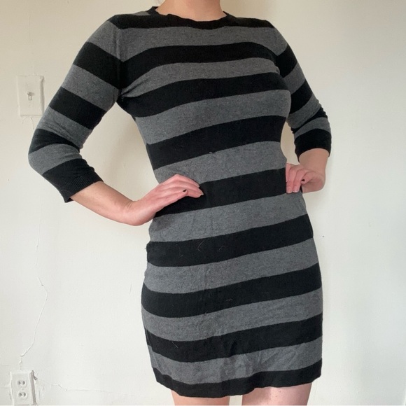Striped Long Sleeve Sweater Dress - Picture 2 of 7